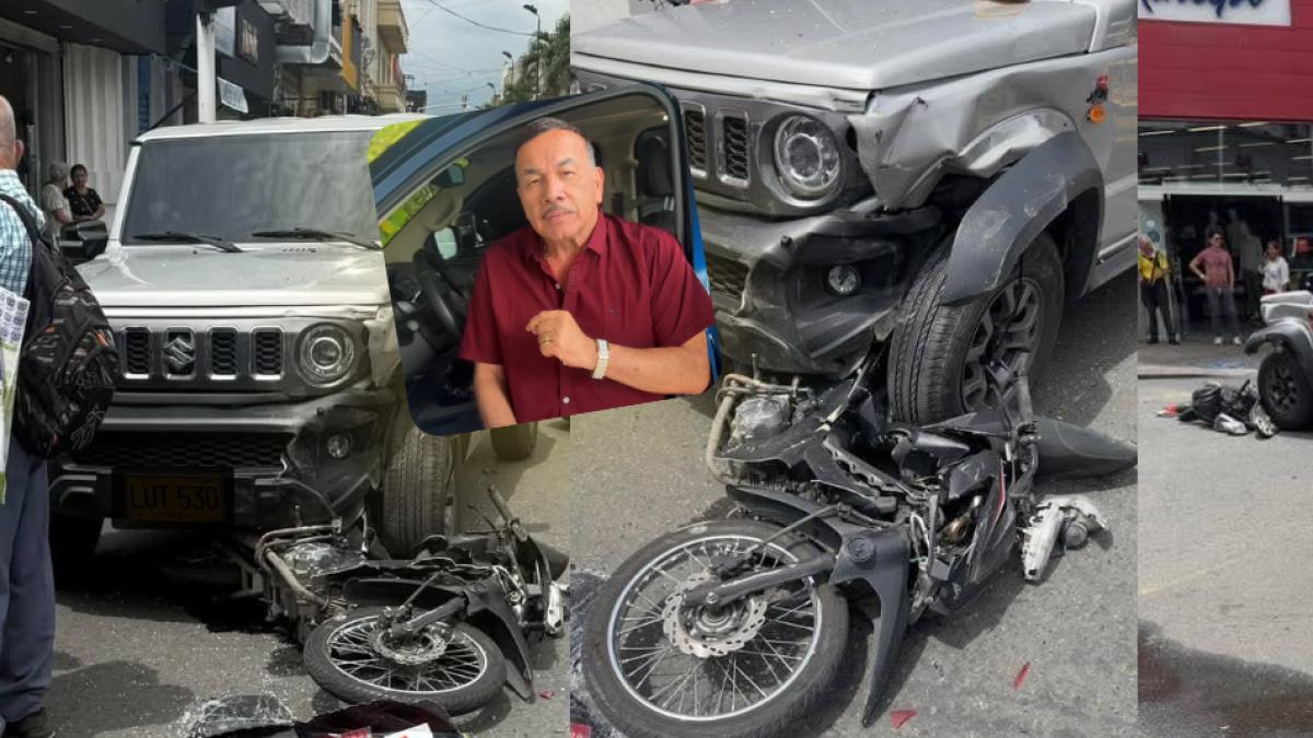 Black Charrito pareció contar su versión del accidente; Varias personas corrieron: «Carrero seco»