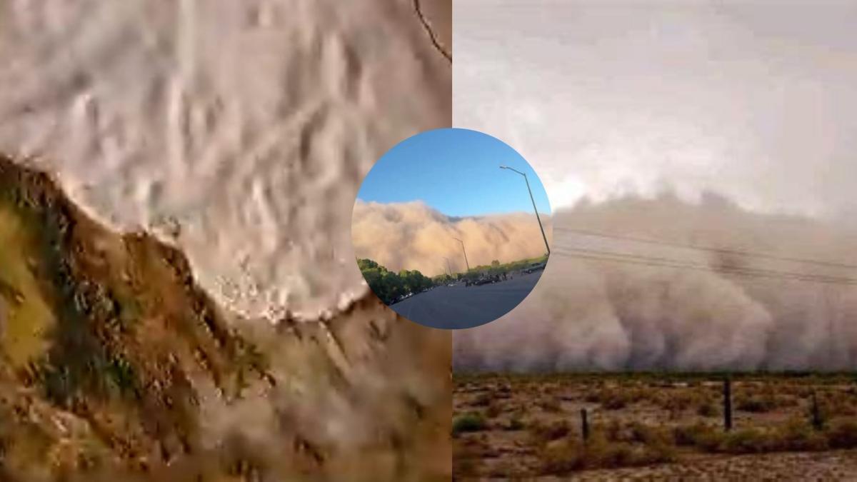 Imágenes impactantes de la gran tormenta de arena que cubrió el paisaje en el estado de Chihuahua, en México