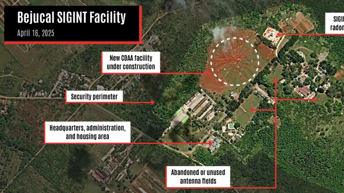 Esta sería «nueva construcción» del espionaje chino en Cuba para «monitorear» a los Estados Unidos: imágenes satelitales