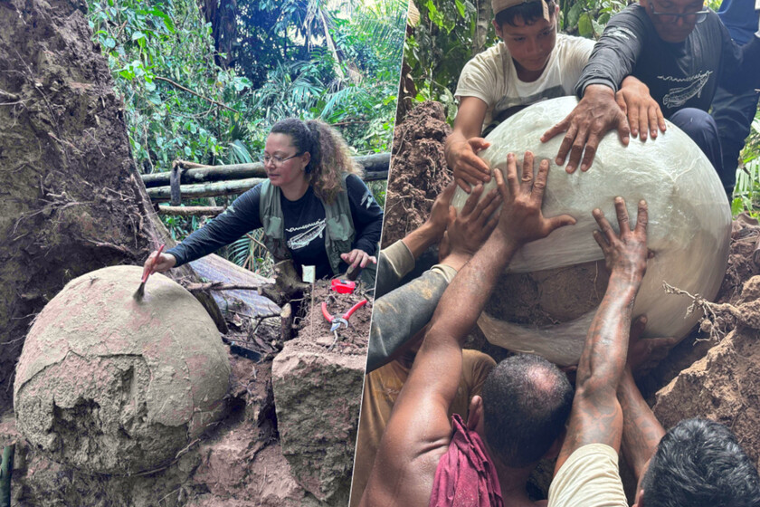 Hemos encontrado bolas prehistóricas extrañas en el medio del Amazonas. Dentro de los huesos y animales humanos

 – Desde dentro