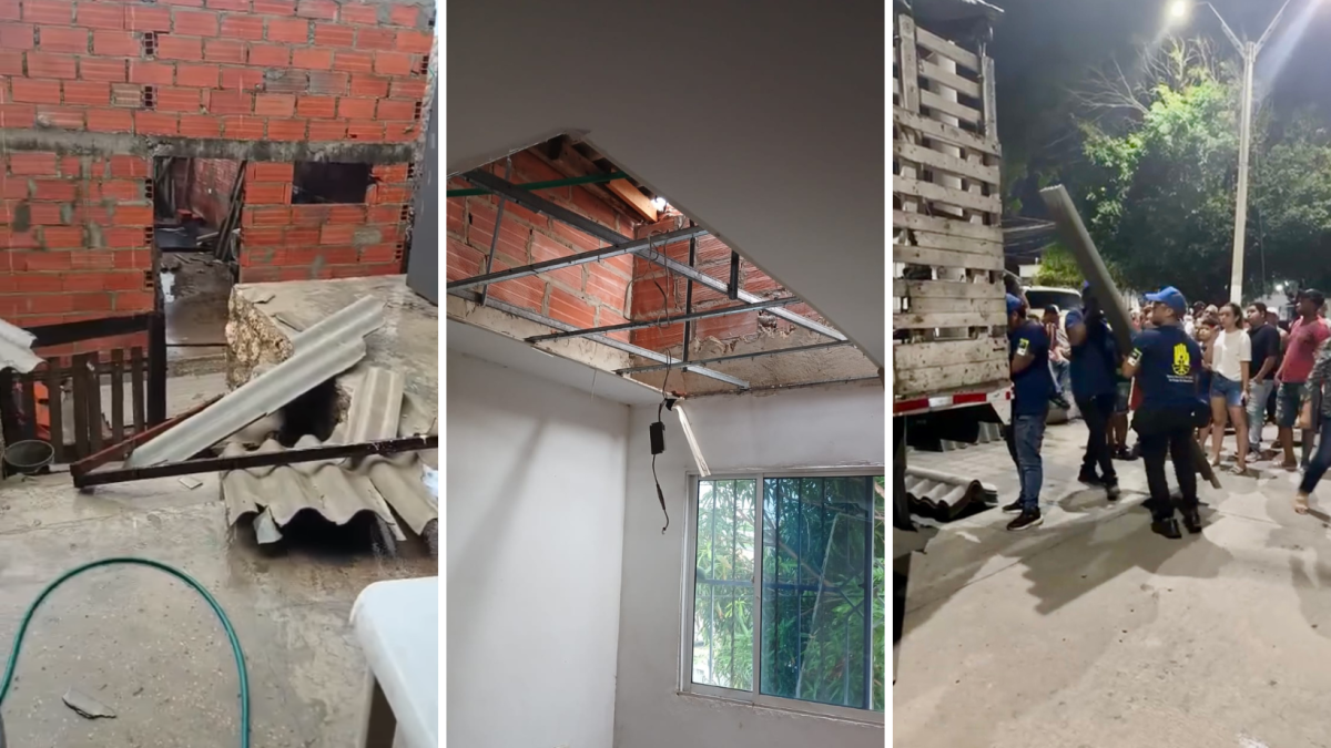 Razado normal los techos de varias docenas de casas y genera miedo en el sureste de Barranquilla

 – Desde dentro
