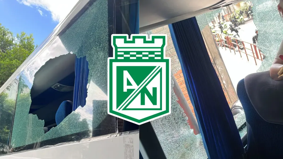 El autobús que transportó el Atlético Nacional al partido de la Copa Deportivo de Cúcut fue atacado en Stone: el jugador resultó herido

 – Desde dentro