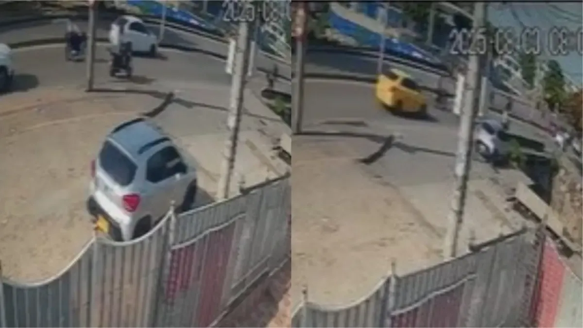 El auto cayó sobre un canal de agua de lluvia en Cartaagen durante una extraña maniobra: «Permaneció bien»

 – Desde dentro