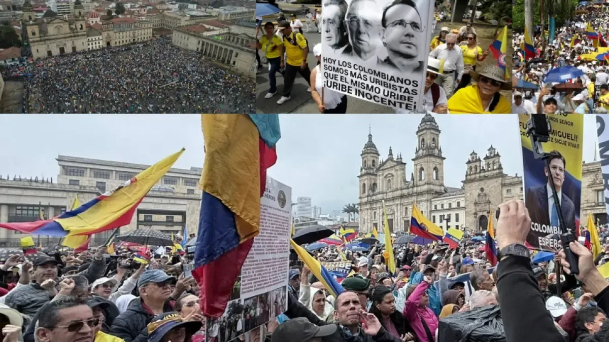 Fotos de marchas a favor del ex presidente Álvaro Uribe en Bogotá, Medellín y otras ciudades de Colombia hoy, 7 de agosto.

 – Desde dentro