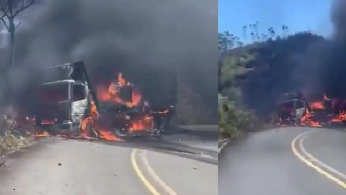 Examinan la quema de camiones, aparentemente de las tiendas D1, en Anorí, Antioquia; Eln sería el principal sospechoso

 – Desde dentro