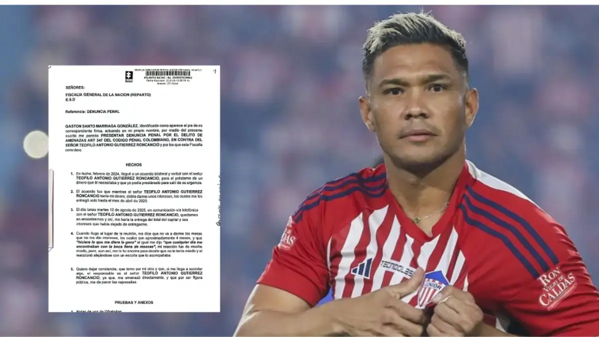 Teófilo Gutiérrez es condenado en Barranquilla por las presuntas amenazas de muerte para el prestamista después de la disputa sobre la deuda y los intereses no remunerados

 – Desde dentro