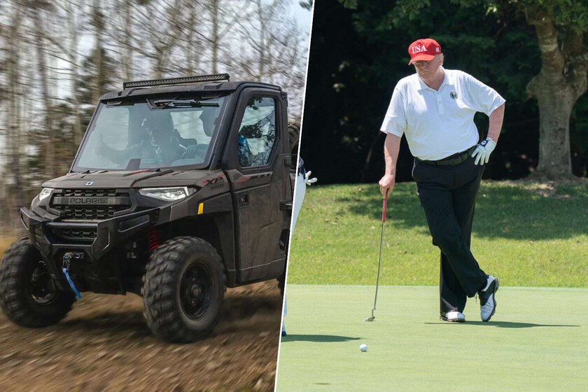 Protect Trump es un dolor de cabeza, por lo que el Servicio Secreto compró un auto de golf blindado: el Golf Force One

 – Desde dentro
