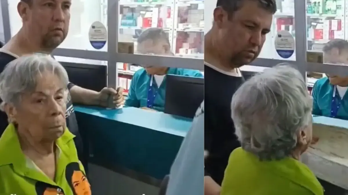 La abuela grita «asesinos» en el dispensar de Famisanar EPS y New EPS, intervino por el gobierno de Petro, después de rechazar su medicina.

 – Desde dentro