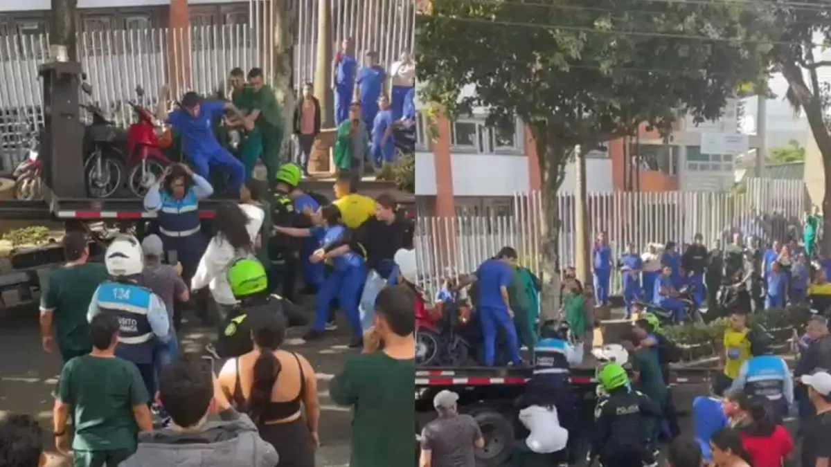 Estudiantes de UCC acanalados y brutales en Bucaramanga para agentes de la carretera que subieron varias motocicletas para la grúa durante la cirugía

 – Desde dentro