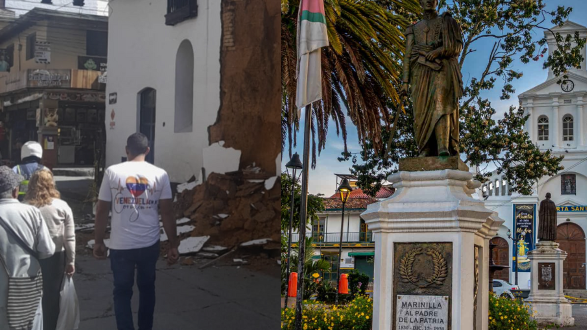 Aguacero en Marinilla, Antioquia, provocó derrumbe parcial de la parroquia cabecera del municipio: no se reportan heridos

 – Desde dentro