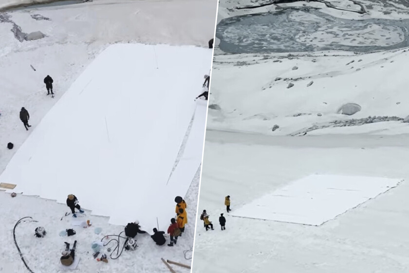 En China, los glaciares se han convertido en una atracción turística. Así que con las mantas XL los proteges del calentamiento global

 – Desde dentro