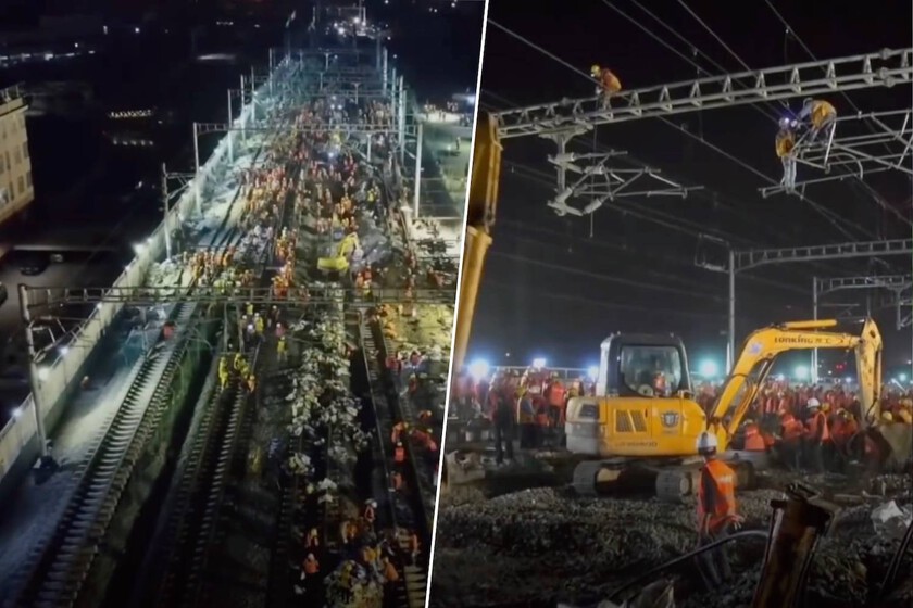 China necesitaba urgentemente una estación de tren y por eso se construyó en nueve horas con 1.500 trabajadores y 23 excavadoras.

 – Desde dentro