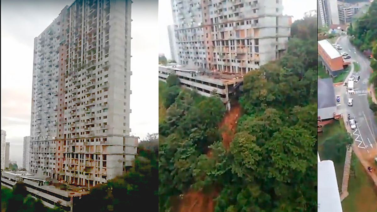 Alarma en Sabaneta (Antioquia) por deslave en una montaña donde se ubica un proyecto habitacional: temen que se derrumbe

 – Desde dentro