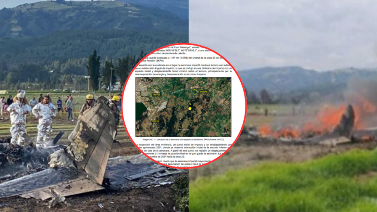 Detalles de la inspección del fuselaje y cabina de la avioneta implicada en el accidente de Yeison Jiménez y su equipo: ‘Afectados por el fuego’

 – Desde dentro