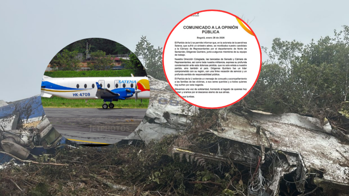 Partido de la U se pronunció tras hallazgo del avión Satena que transportaba al congresista Diógenes Quintero en Norte de Santander: «Una pérdida dolorosa»

 – Desde dentro