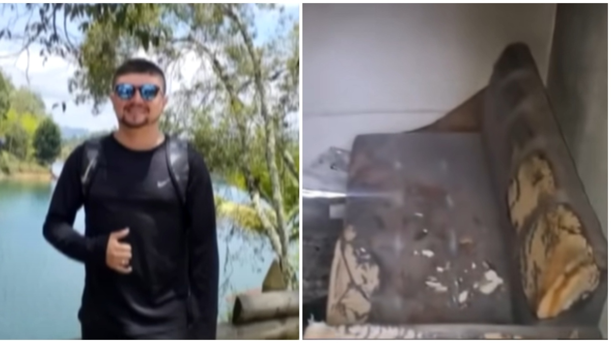 Cámaras captaron a mujer comprando gasolina, luego rociando y prendiendo fuego a su expareja en casa en Medellín

 – Desde dentro