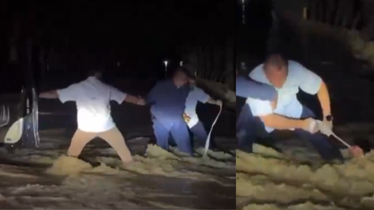 El gobernador de Córdoba rescató a un motociclista arrastrado por la corriente tras la crecida del río: «Déjala que te doy una»

 – Desde dentro