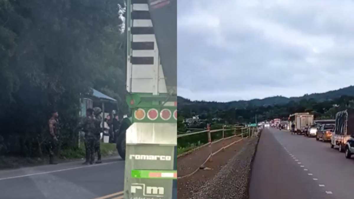 Hombres armados preparaban cilindros bomba en la Carretera Panamericana

 – Desde dentro