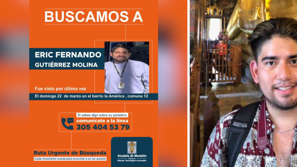 Las últimas conversaciones del asistente de vuelo Eric Gutiérrez antes de desaparecer en Medellín y ser encontrado en Jericó

 – Desde dentro