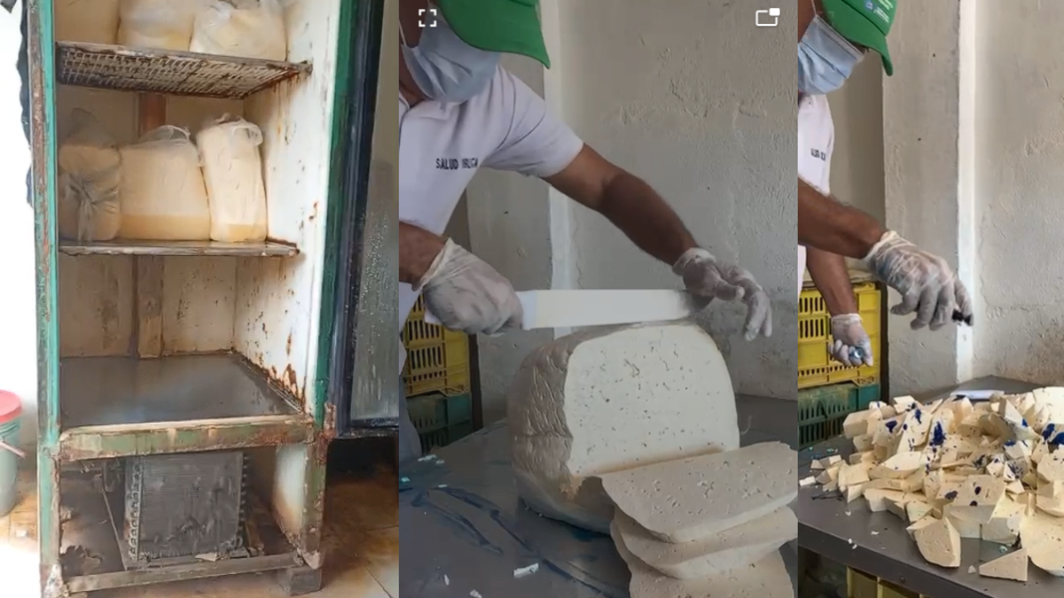 Ordenan destrucción de 52 kilogramos de queso costeño; Ordenan cierre del punto de venta por manejo inadecuado del producto

 – Desde dentro